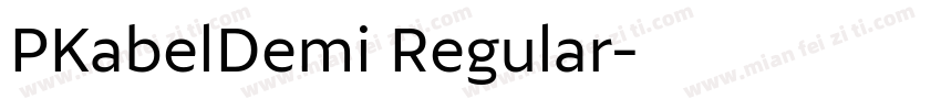 PKabelDemi Regular字体转换
